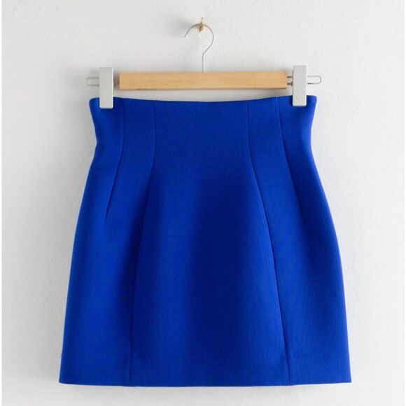 💙 Electric Blue High-Waisted Mini Skirt 💙 - Picture 4 of 11